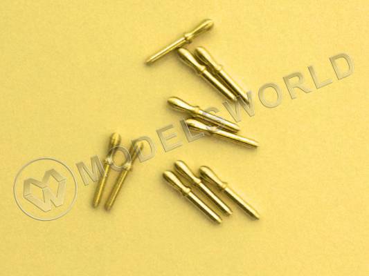Нагель точеный 8 мм, латунь, 10 шт