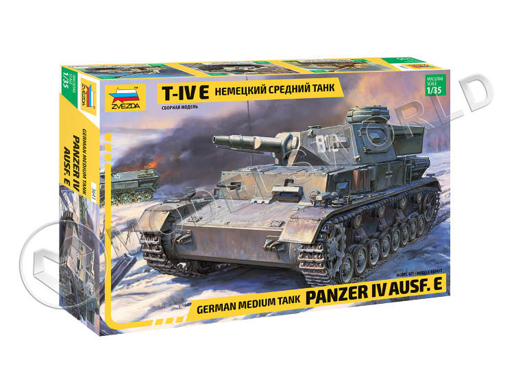 Склеиваемая пластиковая модель Немецкий танк Т-IV E. Масштаб 1:35 - фото 1