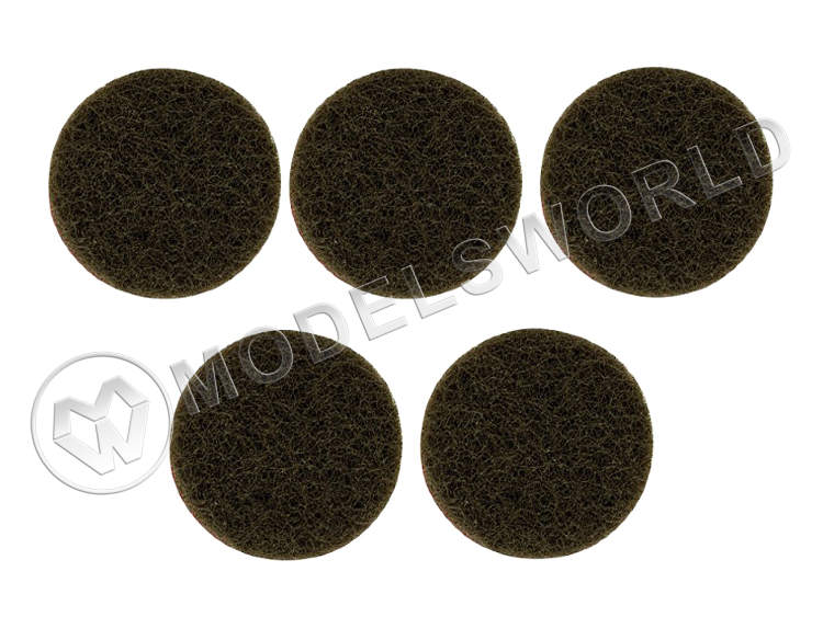 Диски из флиса для чистки и финишной обработки, грубые, 25 мм, 5 шт - фото 1