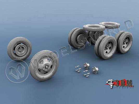 Колеса "Резинообъединение" для ГАЗ-ААА\БА-3-6-10. Масштаб 1:35