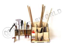 Рабочее место моделиста. Органайзер+подставка под инструмент