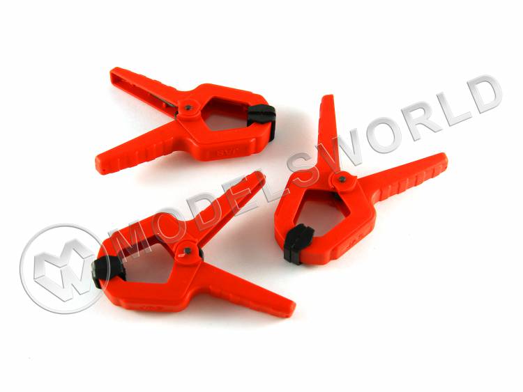 Зажим пластиковый, 25 мм, набор 15 шт Зажим пластиковый, 25 мм, 3 шт - фото 1