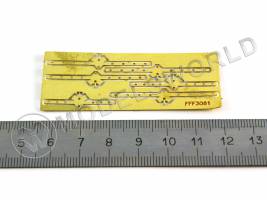 Петли руля 19х1.4 мм латунь 0.3 мм, 3 пары