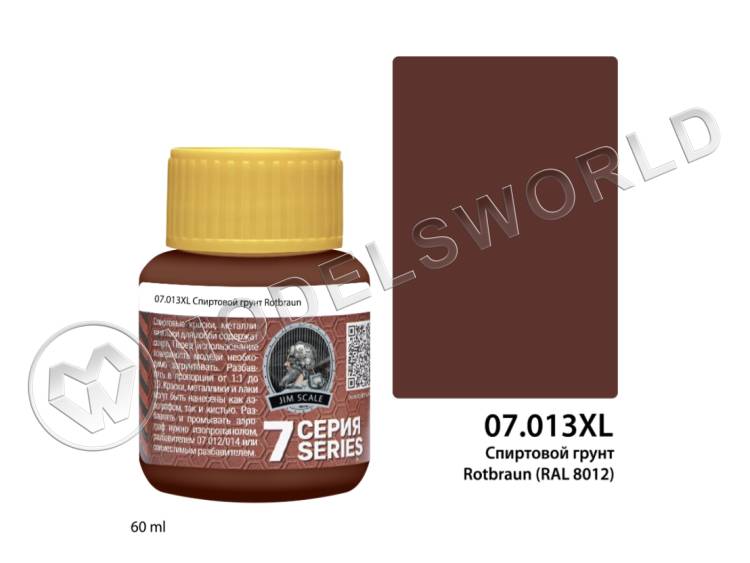 Спиртовой грунт Rotbraun (RAL 8012) Jim Scale, 60 мл - фото 1