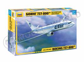 Склеиваемая пластиковая модель Пассажирский авиалайнер Боинг 737-800™. Масштаб 1:144