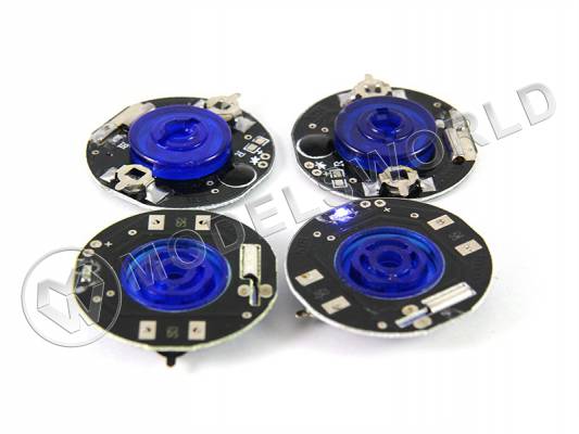 Колёсный адаптер пластиковый 1/10 с подсветкой 4 шт. (Голубой)