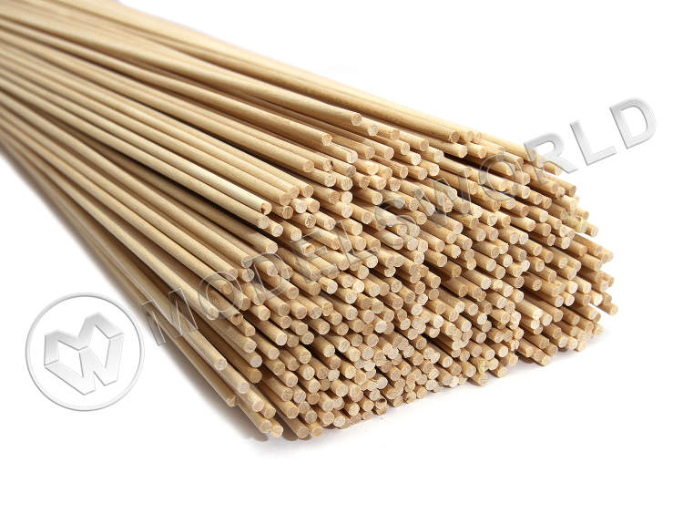 Круглая заготовка, береза. Диаметр 3 мм, длина 50 см (1 шт) - фото 1