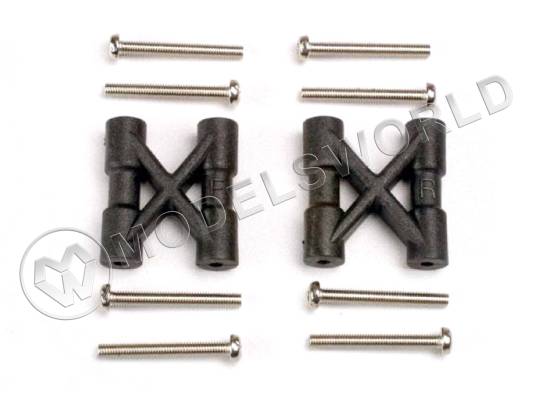 Пластины фиксации осей рычагов подвески TRAXXAS, 2 шт, 8 осей рычагов