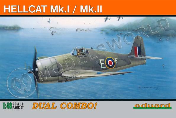 Склеиваемая пластиковая модель самолета Hellcat Mk.I/Mk.II. DUAL COMBO. ProfiPACK. Масштаб 1:48