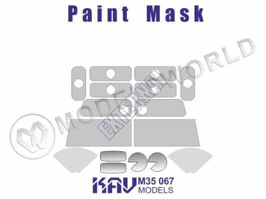 Окрасочная маска на Автомобиль 233014 с ПТРК Корнет-Д, Звезда. Масштаб 1:35