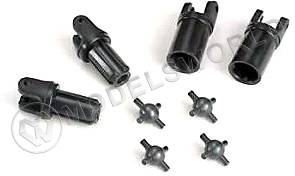 Колесные привода (2+2 шт) с металлическими крестовинами (4 шт) для автомоделей TRAXXAS Nitro 4-Tec