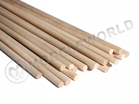 Круглая заготовка, береза. Диаметр 8 мм, длина 50 см (1 шт)