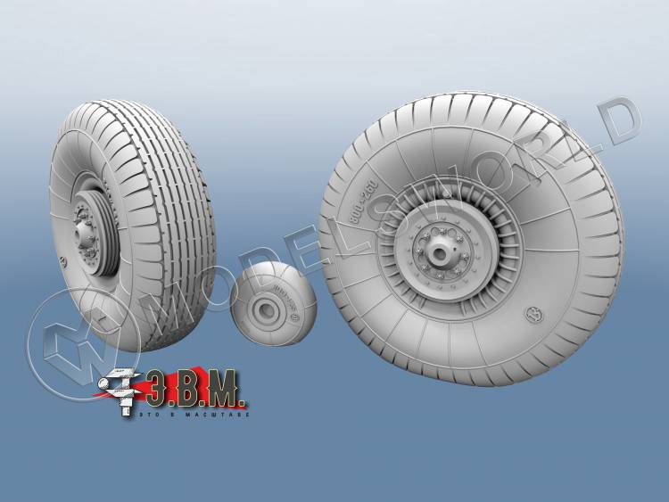 Колеса шасси ранние Ил-2, Звезда. Масштаб 1:48 - фото 1