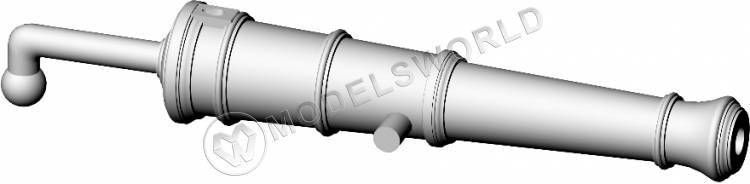 Фальконет, калибр 1/2 фунта, 16.8 мм, фотополимер, 2 шт. Масштаб 1:72 - фото 1