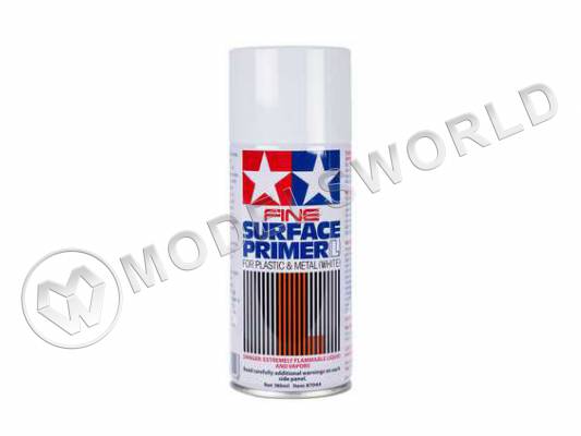 Грунтовка аэрозольная Tamiya Surface Primer L белая (white), 180 мл