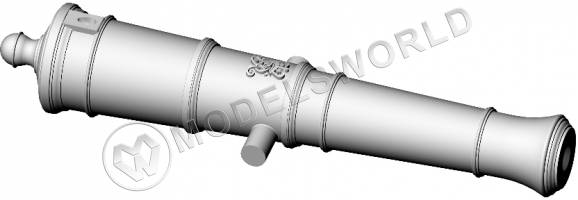 Ствол пушки, калибр 4 фунта, герб, тип Armstrong, 25.9 мм, фотополимер, 2 шт.  Масштаб 1:72
