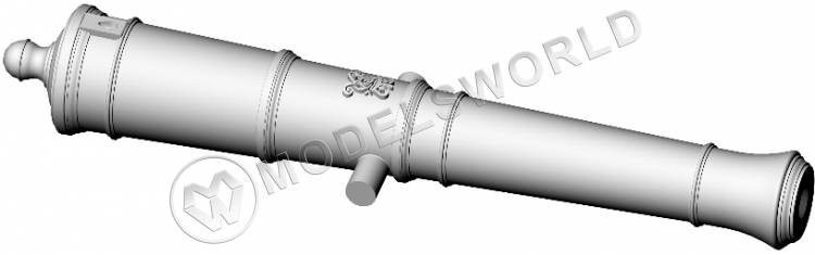 Ствол пушки, калибр 6 фунтов, герб, тип Armstrong, 34.8 мм, фотополимер, 2 шт. Масштаб 1:72 Ствол пушки, калибр 6 фунтов, герб, тип Armstrong, 34.8 мм, фотополимер, 2 шт. Масштаб 1:72 - фото 1