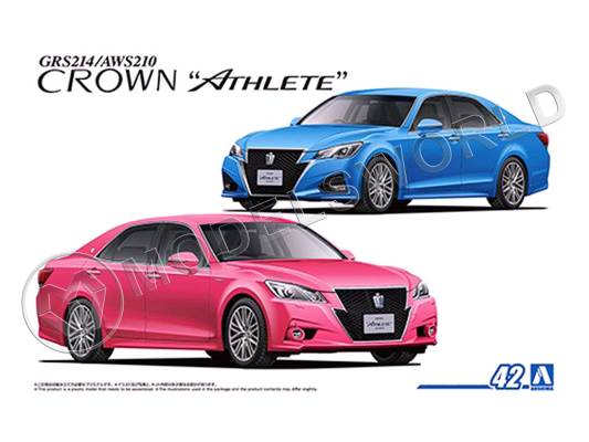 Склеиваемая пластиковая модель Toyota Crown Athlete G '15 GRS214/AWS210. Масштаб 1:24