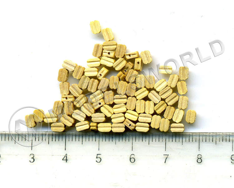 Блок одношкивный, самшит, 3 мм, 10 шт - фото 1