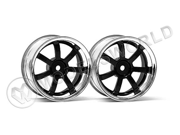 Диски туринг 1/10 - RAYS GRAM LIGHTS 57S-PRO (CHROME|BLACK| вынос 9 мм), 2 шт - фото 1