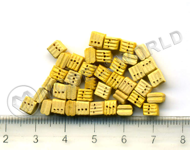 Блок трехшкивный, самшит, 5 мм, 10 шт - фото 1