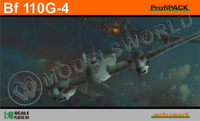 Склеиваемая пластиковая модель Истребитель Bf-110G-4. ProfiPACK. Масштаб 1:48