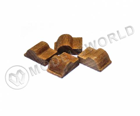 Эзельгофт французского типа, орех, 8х12 мм, 1 шт