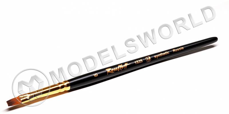 Кисть плоская из синтетики (имитация колонка) № 6