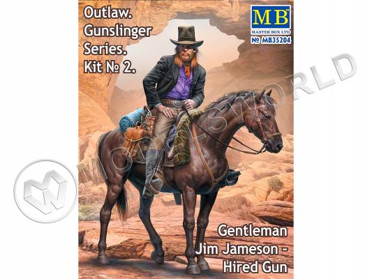 Фигуры "Вне закона." Серия стрелков. Джентльмен Джим Джейсон - наемник. Масштаб 1:35