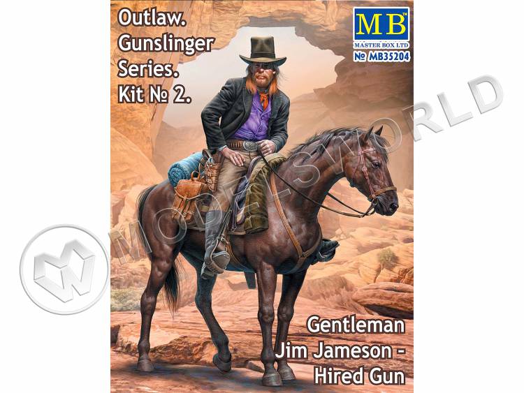 Фигуры "Вне закона." Серия стрелков. Джентльмен Джим Джейсон - наемник. Масштаб 1:35 - фото 1
