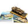 Готовая модель, индийский танк T-72 AJEYA на подставке в масштабе 1:35 (в подарок журнал с автографом автора)