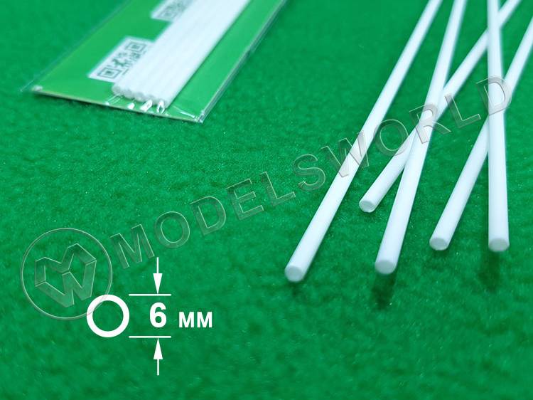 ABS пластик трубка диаметр 6 мм, длина 250 мм, 3 шт  - фото 1