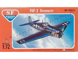 Склеиваемая пластиковая модель Самолет F6F-3 Хеллкет. Масштаб 1:72