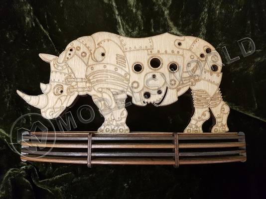 Стимпанк-носорог на подставке