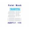 Окрасочная маска на остекление советского военного грузовика основная, Trumpeter (TP-01017). Масштаб 1:35