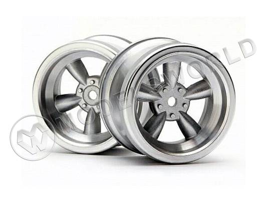 Диски туринг 1/10 - VINTAGE (31 мм| MATTE CHROME| 6 мм OFFSET), 2 шт