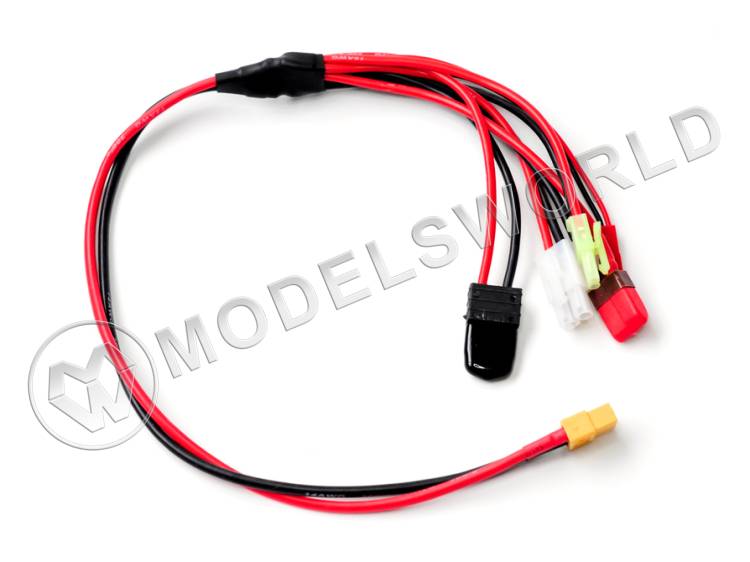 Кабель G.T.Power для зарядного устройства XT60 - TRX/Tamiya/JST/T-plug/Mini Tamiya - фото 1