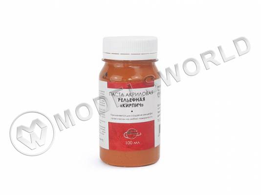 Паста акриловая рельефная Кирпич, грубая, 100 мл