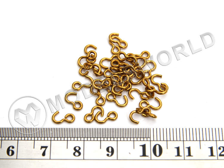 Гак, латунь, 6 мм, 10 шт - фото 1