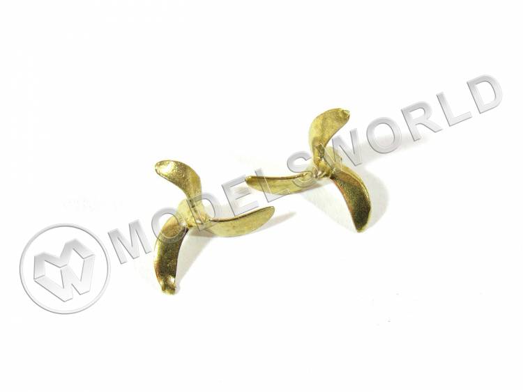 Винт 3-х лопастной РИФ сабельного типа, диаметр 12.5 мм, 2 шт. Масштаб 1:350 - фото 1