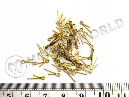 Рым с усиками, латунь, 0.7x10 мм, 50 шт