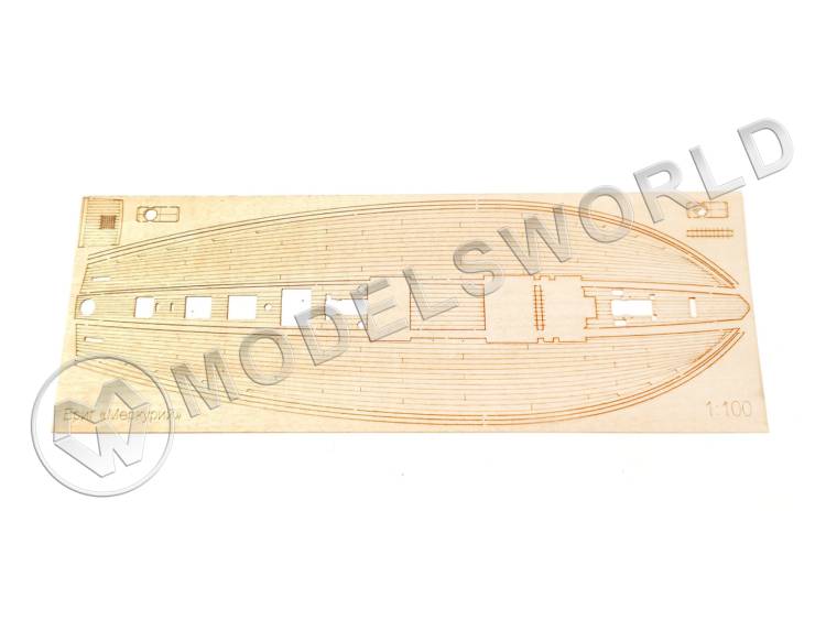 Палуба для модели Бриг "Меркурий". Масштаб 1:100 - фото 1