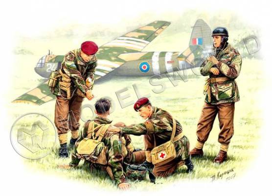 Фигуры "Жесткая посадка". Британские десантники. Операция Market Garden, 1944 г.  Масштаб 1:35