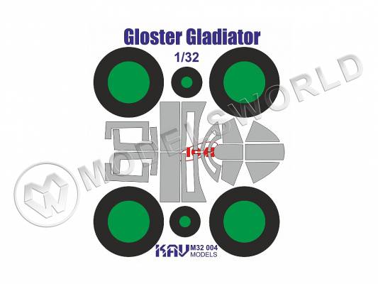 Окрасочная маска на  Gloster Gladiator, ICM. Масштаб 1:32