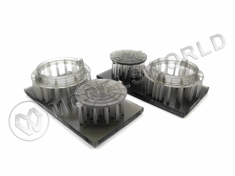 Люк смотрового колодца тип 1, 2 шт. Масштаб 1:35 - фото 1