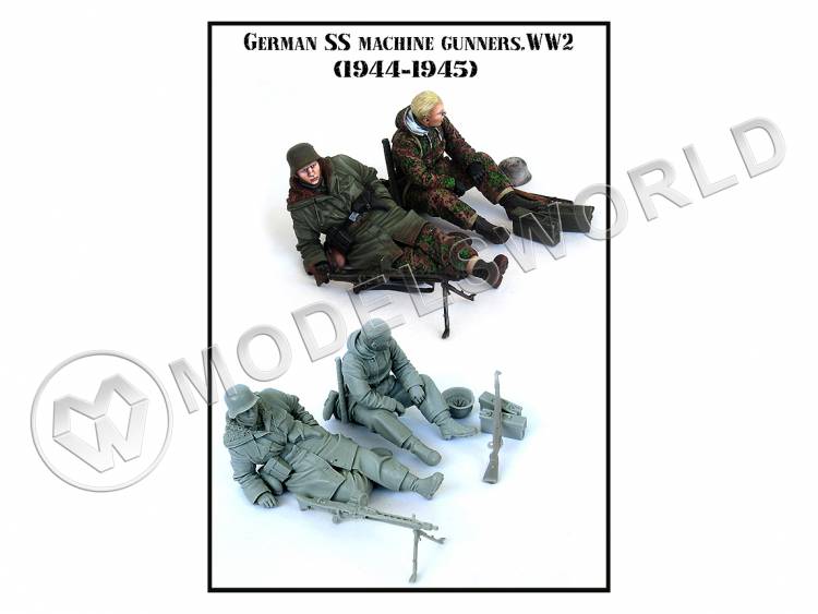 Фигуры Германские пулемётчики WW2, 1944-45 гг., две фигуры. Масштаб 1:35 - фото 1