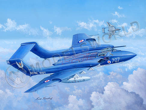 Склеиваемая пластиковая модель истребителя de Havilland DH.110 Sea Vixen Faw.2. Масштаб 1:48 - фото 1