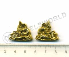 Декоративный элемент, дракон, 18 мм, металл 1 шт.