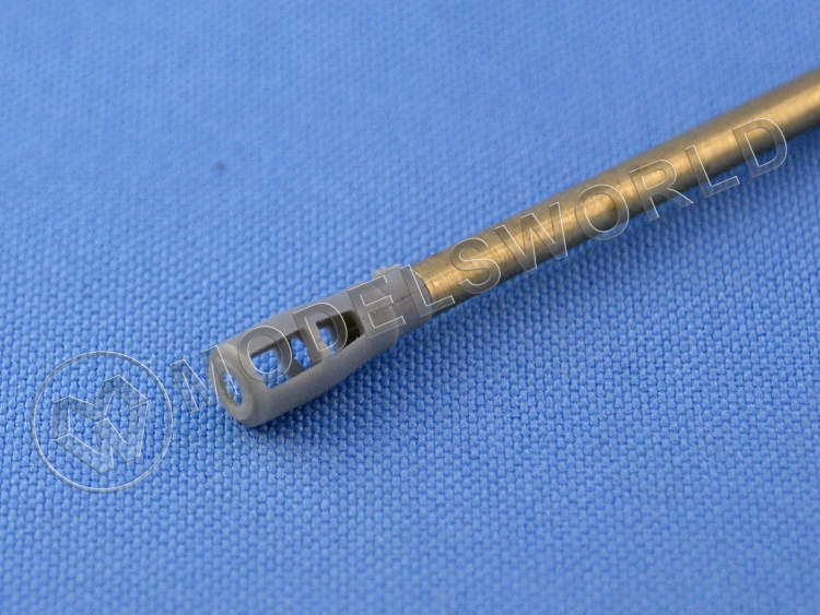 Металлический ствол со смоляным дульным тормозом для советской пушки ЗиС-3. Масштаб 1:35 - фото 1