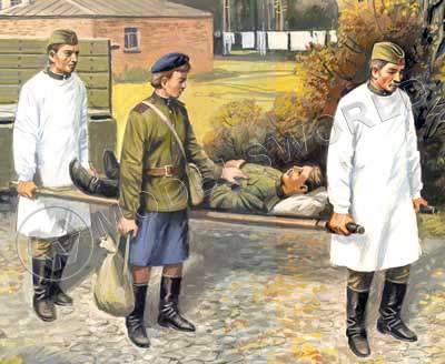 Фигуры Советский медицинский персонал, IIМВ. Масштаб 1:35 - фото 1